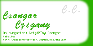 csongor czigany business card